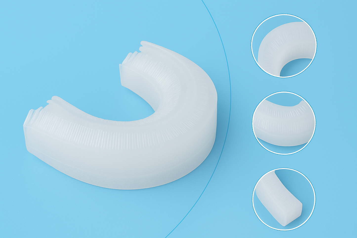 U Shape Toothbrush Head Electric Replacement White Cleaning Part Accessory Soft Long Lasting Fits Most Portable Easy Install