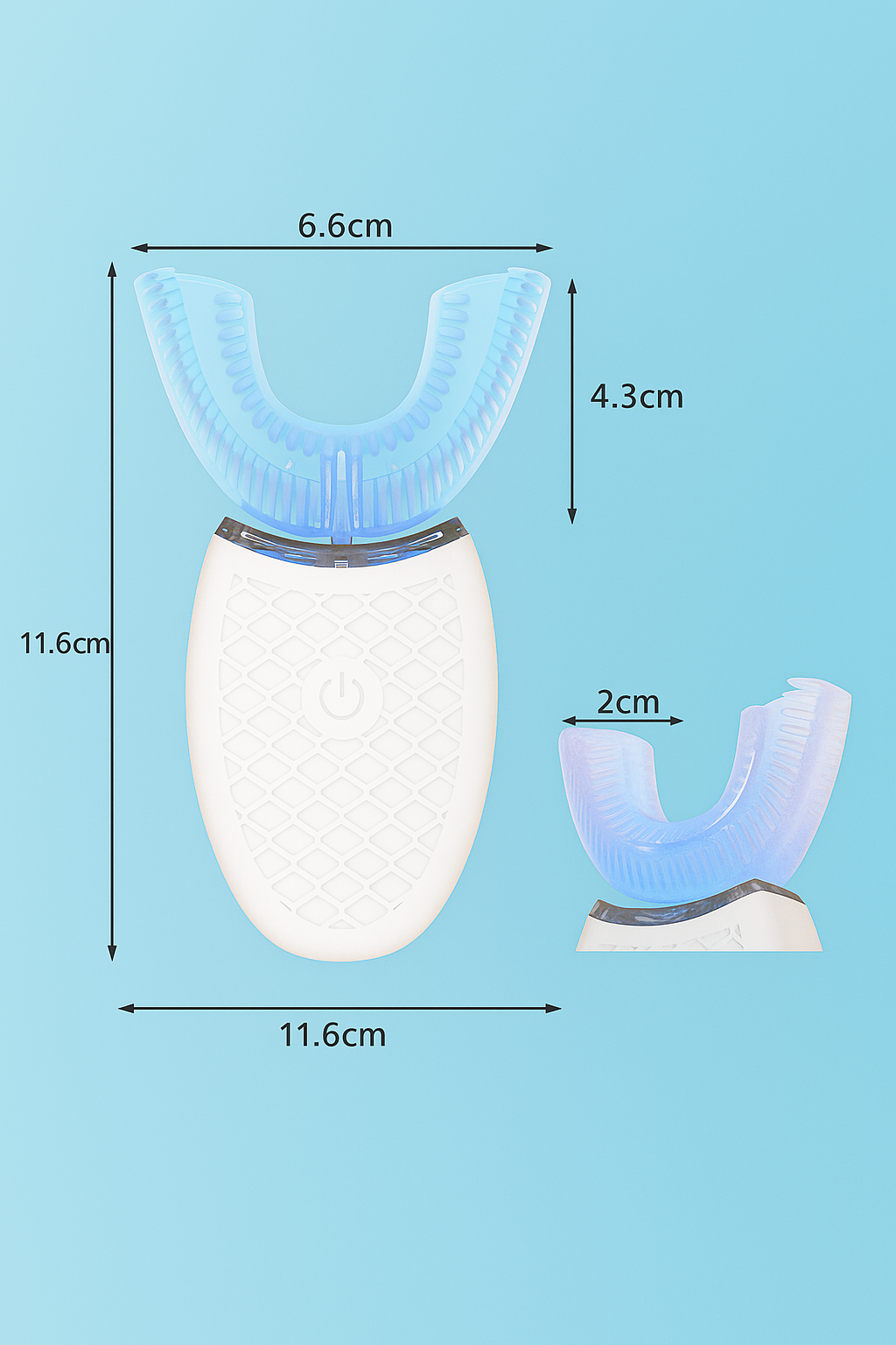 U-Type Toothbrush 360 Degrees Intelligent Silicon Head Sonic Electric Toothbrush Automatic USB Charge Waterproof Toothbrush